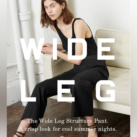 Everlane Limited Release Wide Leg Structured Pant in White - Picture 10 of 10